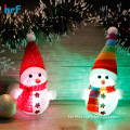 Mini LED Xmas snowman light ,color changing EVA craystal flash light